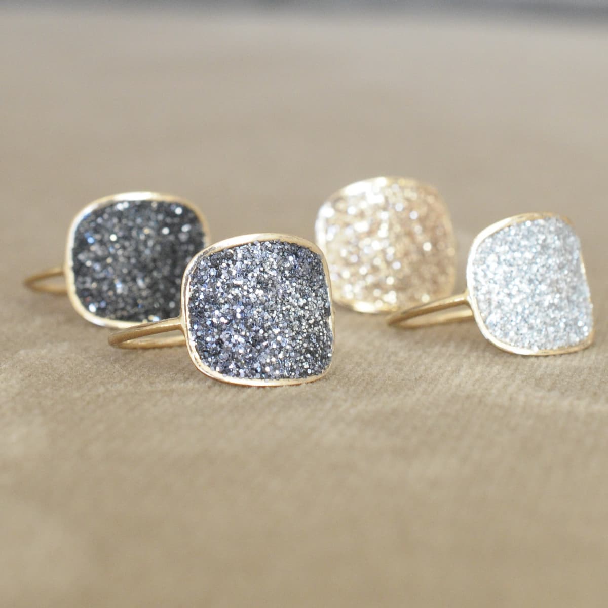 Bague Sunshine carré d'or