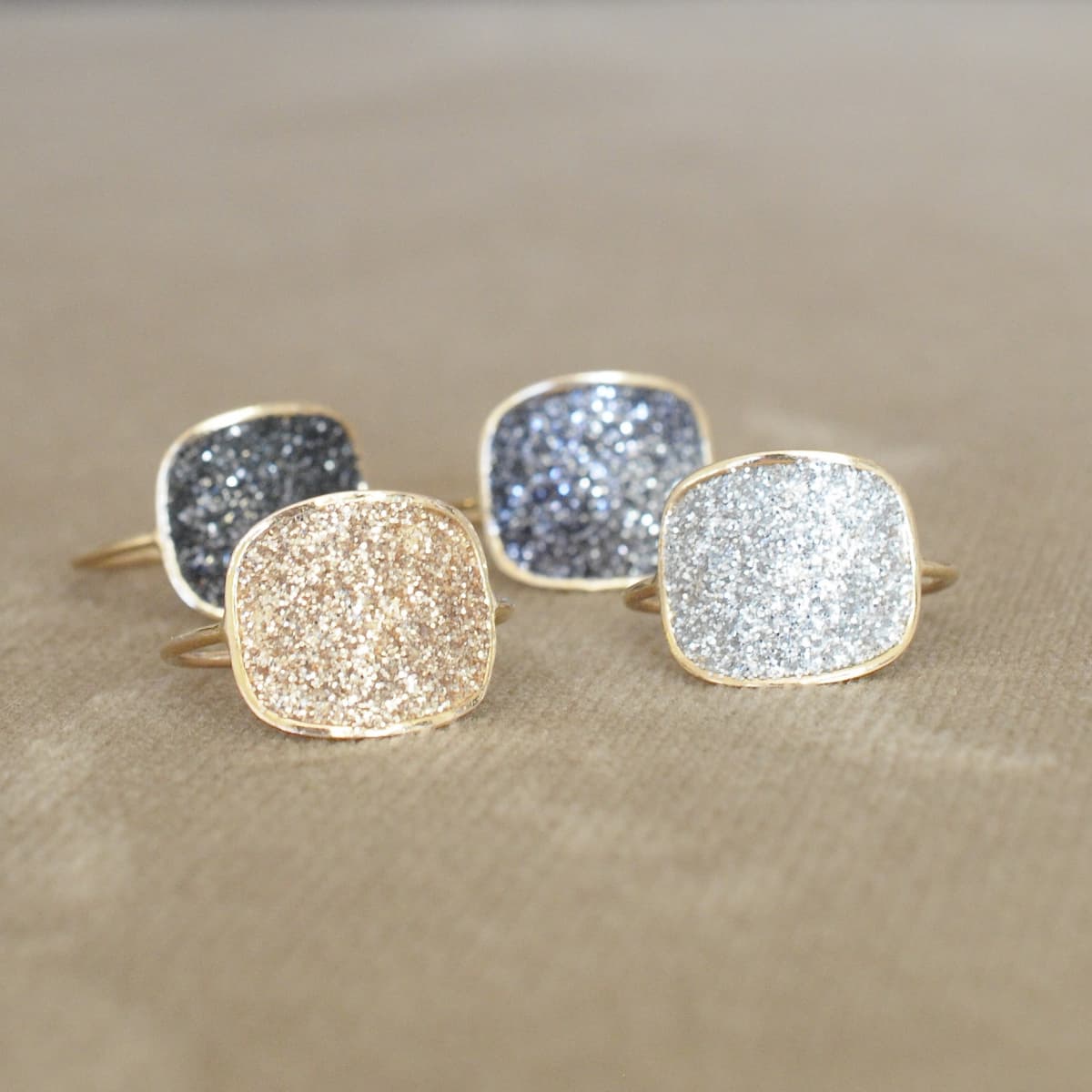 Bague Sunshine carré d'or
