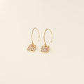 Boucles d'oreilles carré d'or