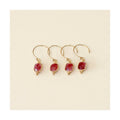 Boucles d'oreilles Rubellite Emeraude