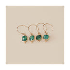 Boucles d'oreilles Rubellite Emeraude
