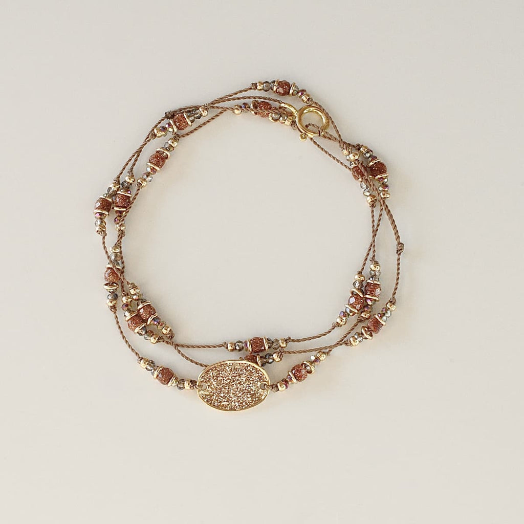Bracelet Anna gold & stone