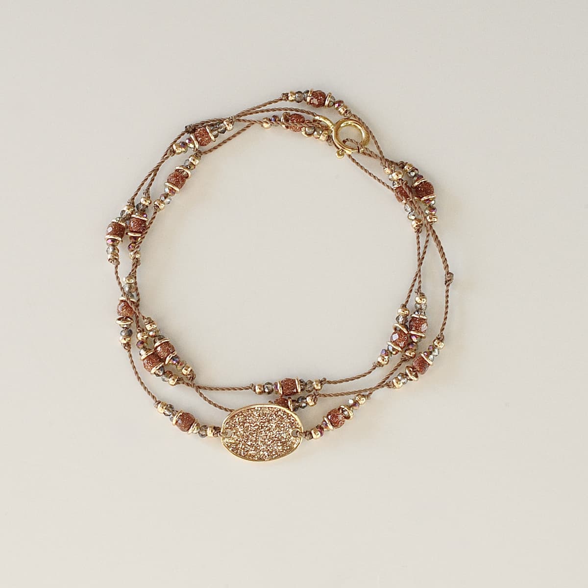 Bracelet Anna gold & stone