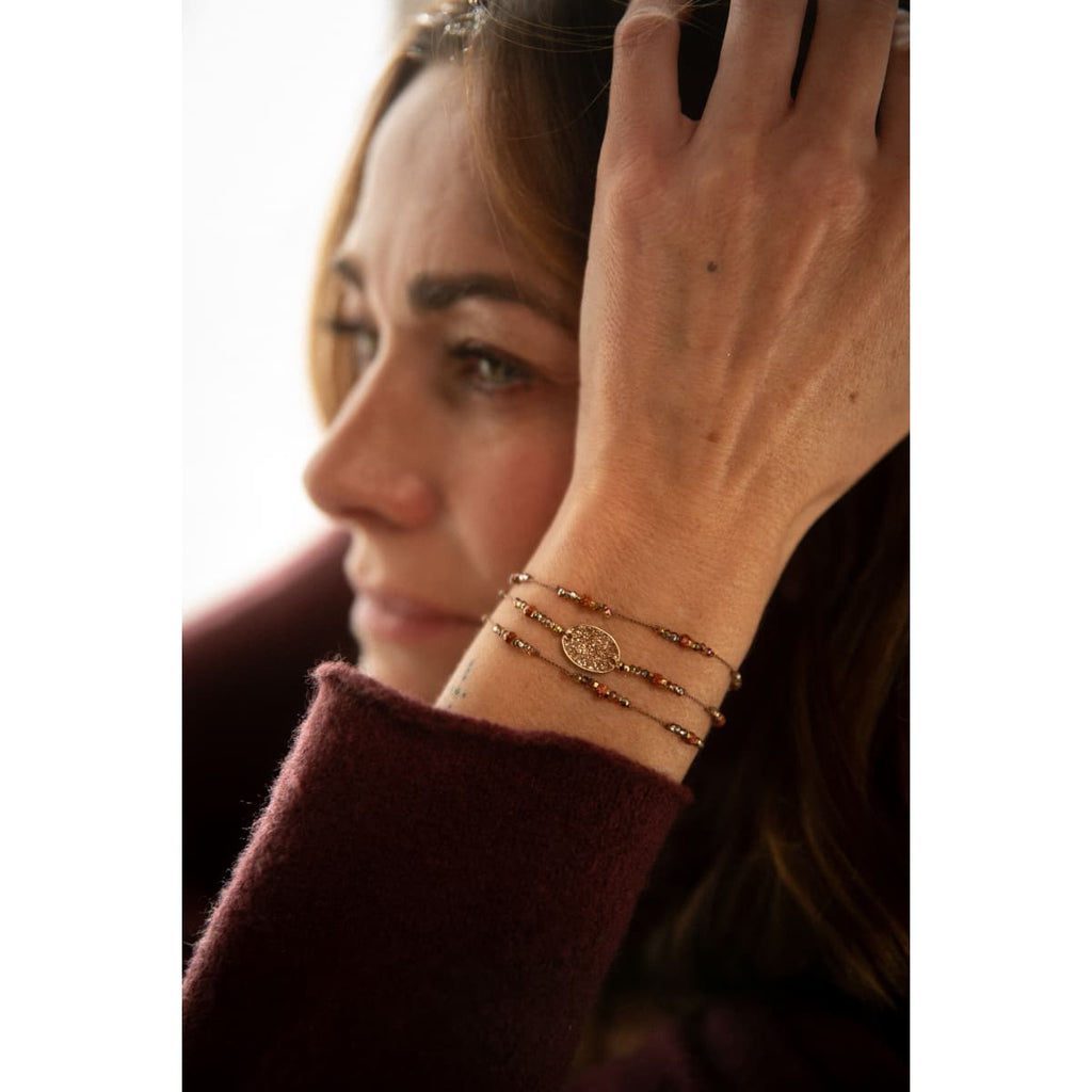 Bracelet Anna gold & stone