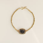 Bracelet Anna Hématite carré d'Or