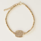 Bracelet Anna Hématite carré d'Or