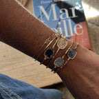 Bracelet Anna Hématite carré d'Or