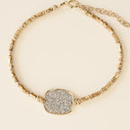 Bracelet Anna Hématite carré d'Or