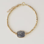 Bracelet Anna Hématite carré d'Or