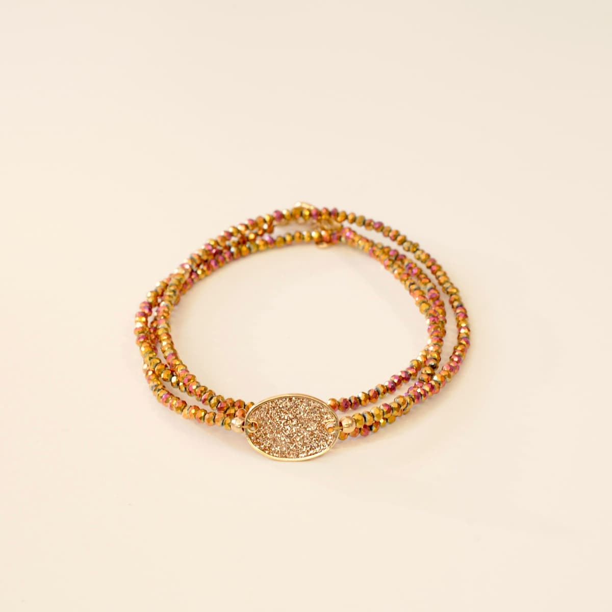 Bracelet Galet Sunshine 3 tours