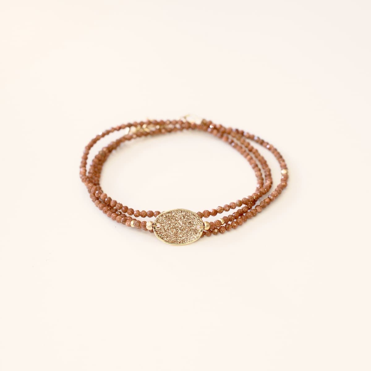 Bracelet Galet Sunshine 3 tours