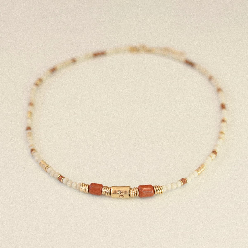 Collier Anna Jaspe Rouge