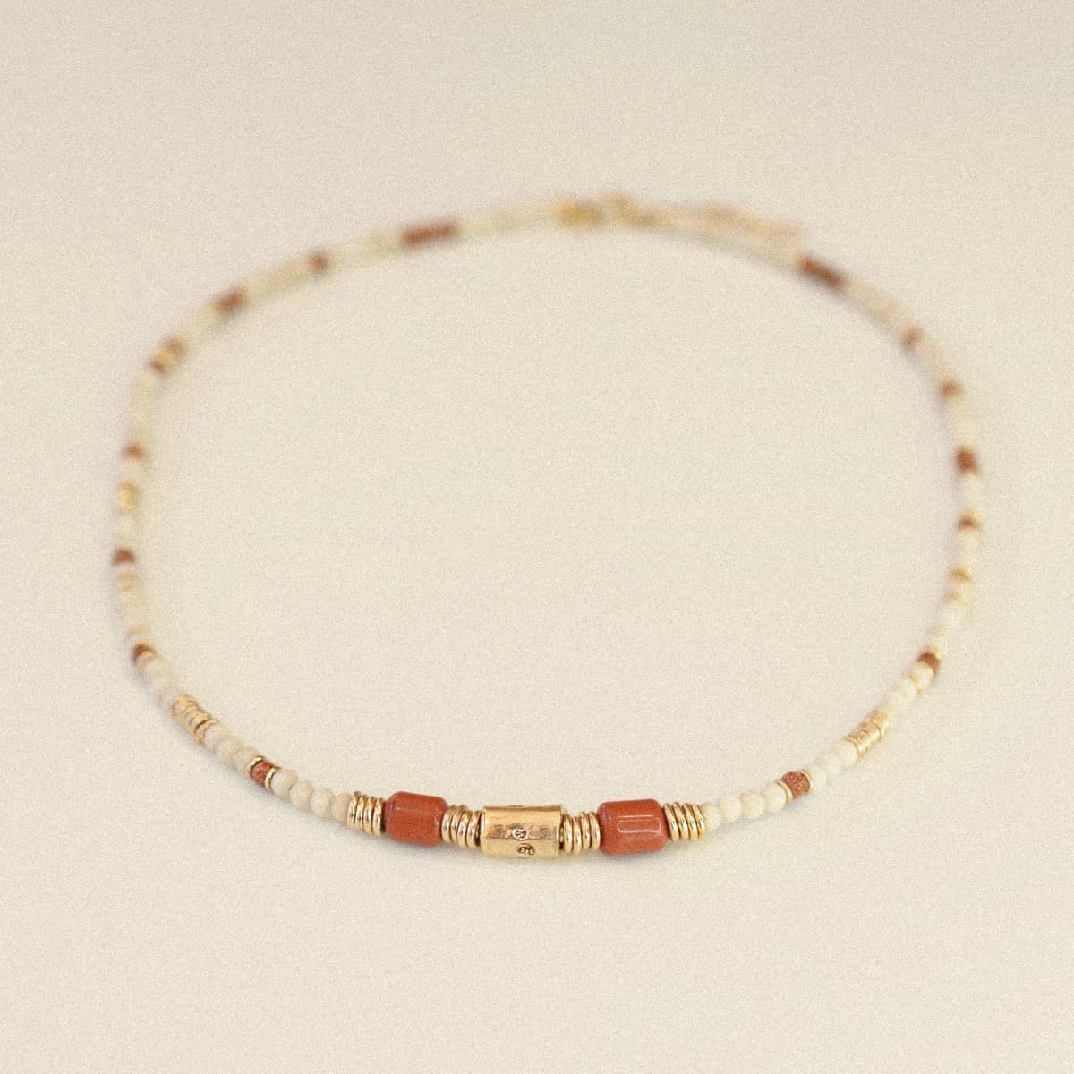 Collier Anna Jaspe Rouge