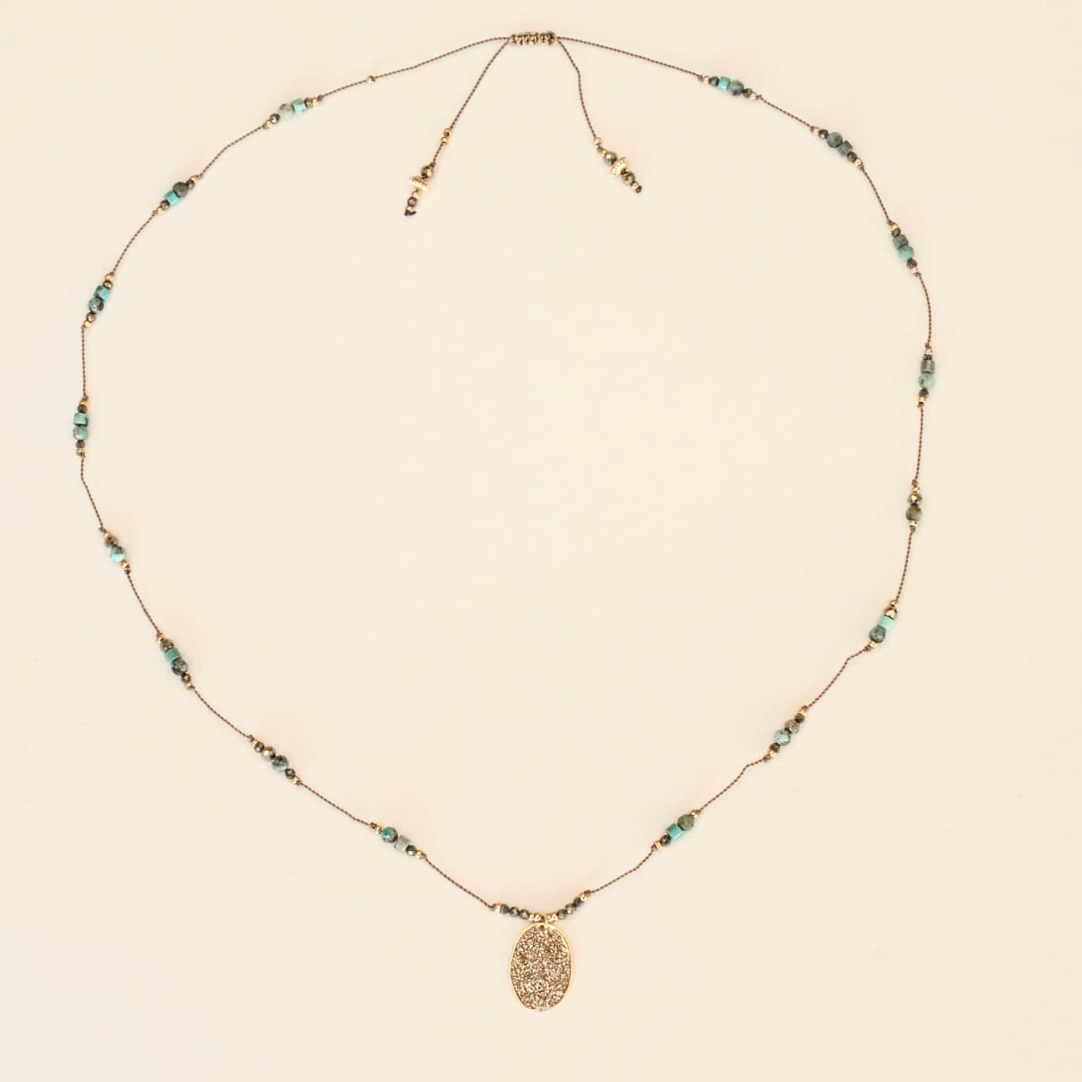Collier Anna Turquoise galet