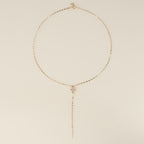 Collier Cravate Céleste email argent