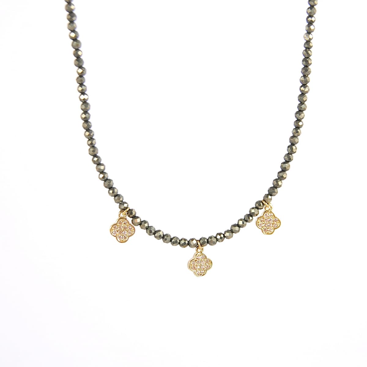 collier femme Louisette trio de trèfles vue générale
