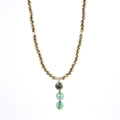 collier femme Louisette trio Emeraude gros plan