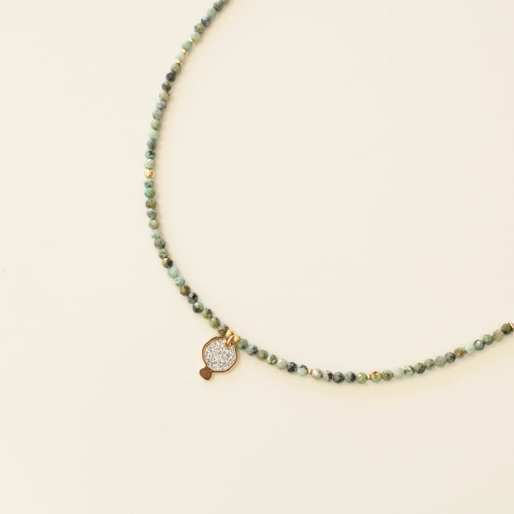 Collier Luna Turquoise facetté