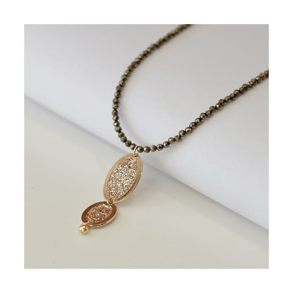 Collier Sunshine duo galets emmaillé
